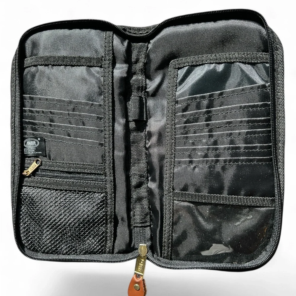 Black Passport Travel Pouch Zippered unisex